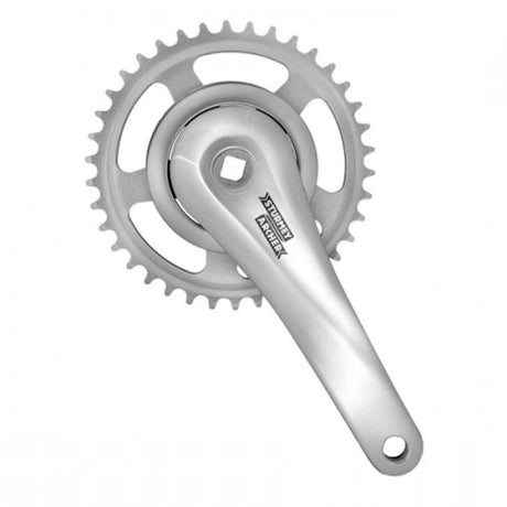 SUNRACE - SUNRACE CRANKET 38T Długość korby 170 mm. Srebrny aluminium bez szpiegostwy. Pokrywa 92 mm. -8 mm głębokość