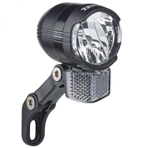 Reflektor przedni LED b r błyszczące dynamo w piaście 80 lux + lampa stojąca w pudełku