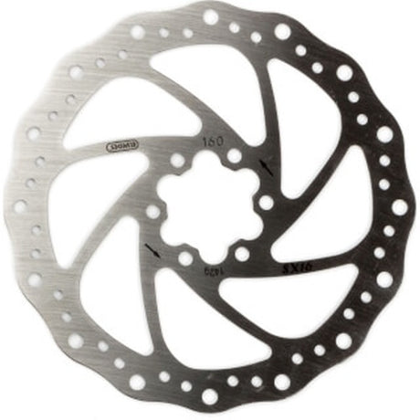 Dysk hamulca 160 mm 6 otworów stalowy srebrny