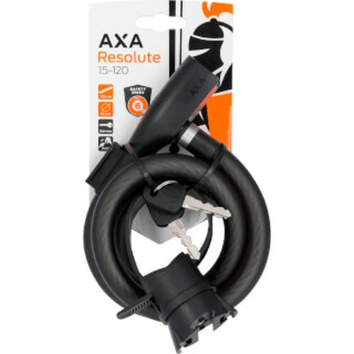 Blokada kablowa Axa Resolute 15-120 - czarna