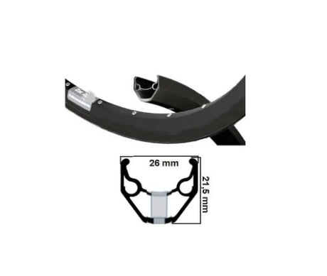 Felga Ryde aluminiowa 28 sp. 36 14 (21-622) zac421 tarcza 26mm czarna zatyczka
