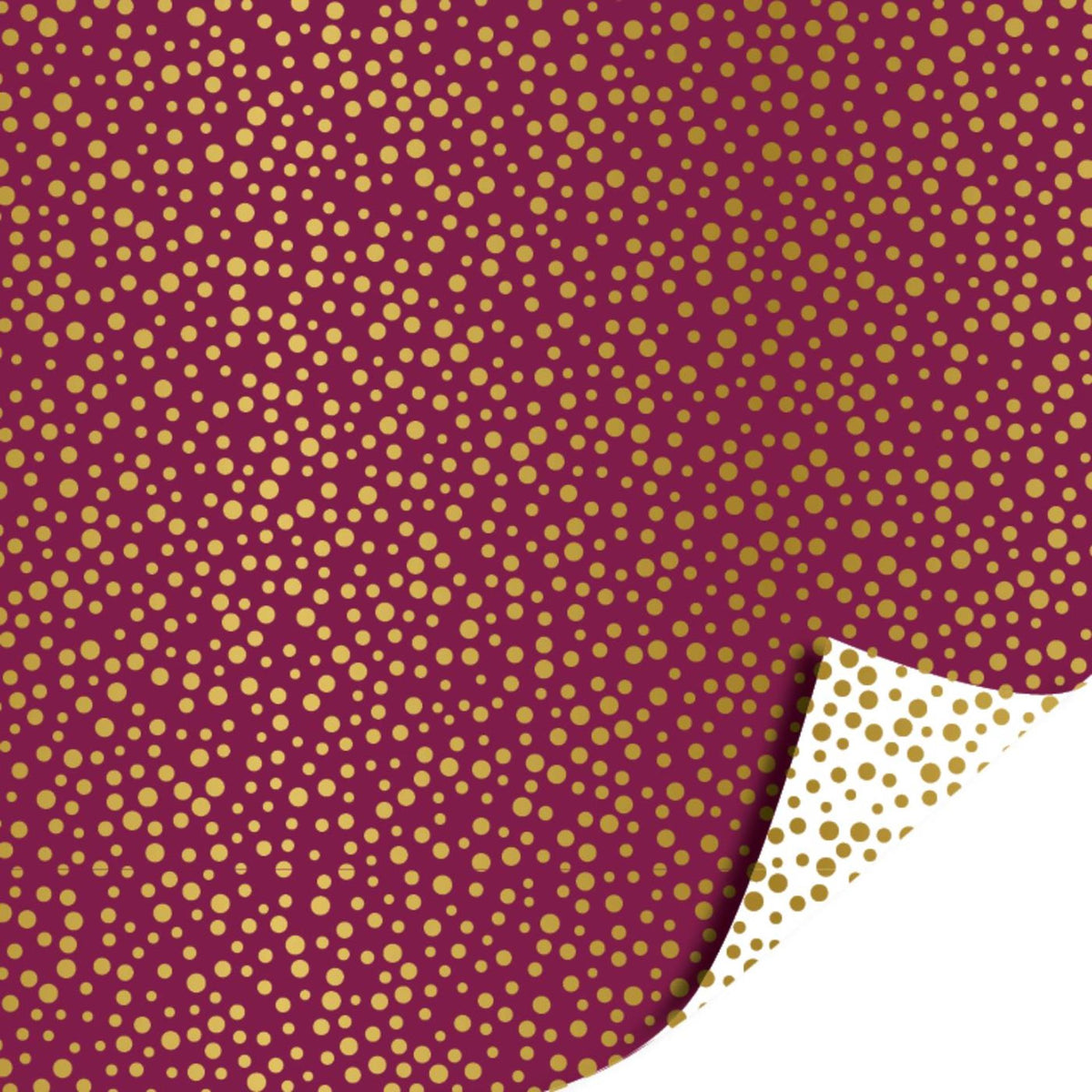 Kassaplan coated cadeaupapier dubbelzijdig 50cm 100m luxury dots purple