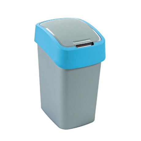 Kosz na śmieci Curver Pacific, składany, 45 l, srebrnoniebieski, plastikowy