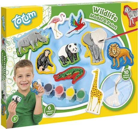 Totum zwierzęta Odlewanie gipsu i malowanie dzikiej przyrody 30x23cm