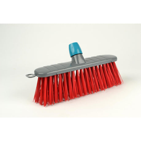 Zamiatarka uliczna Linea, czerwona, 32 cm, plastikowa, z uchwytem na rączkę