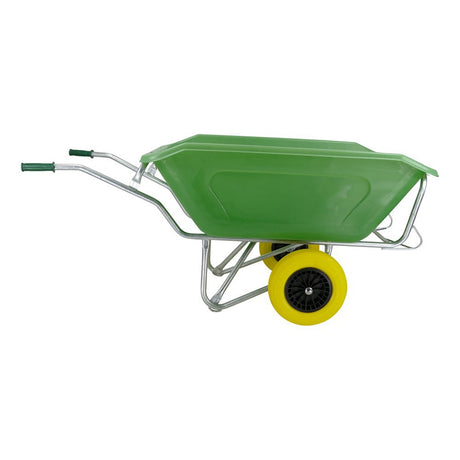 Taczka produktów Fort fs 350l, podstawa ocynkowana na zielono, koło 2 mm