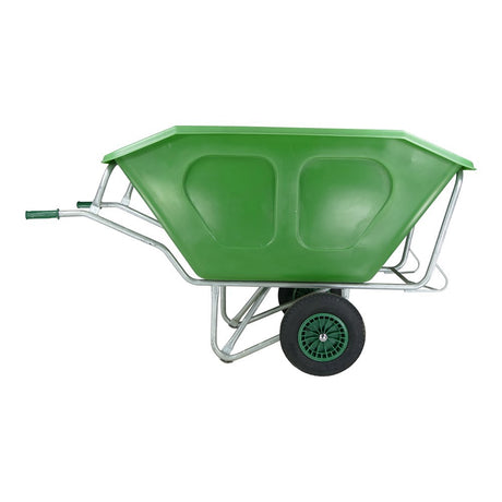 Produkty Fort Taczka fs 500l, podstawa ocynkowana na zielono, 2 koła pneumatyczne