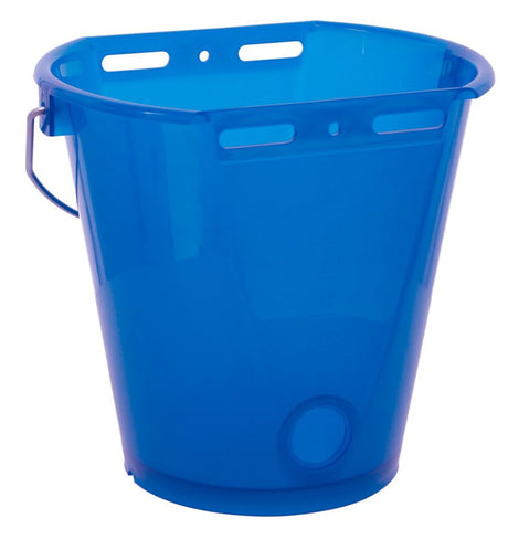 Produkty Wiadro na cielę plastikowe spłaszczone, gołe, niebieskie, przezroczyste
