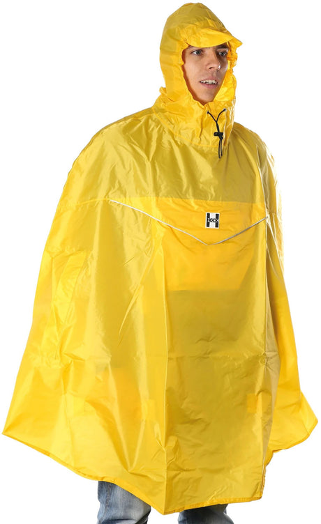 Lekkie poncho przeciwdeszczowe na stawie skokowym. Poncho przeciwdeszczowe w rozmiarze xl, żółte