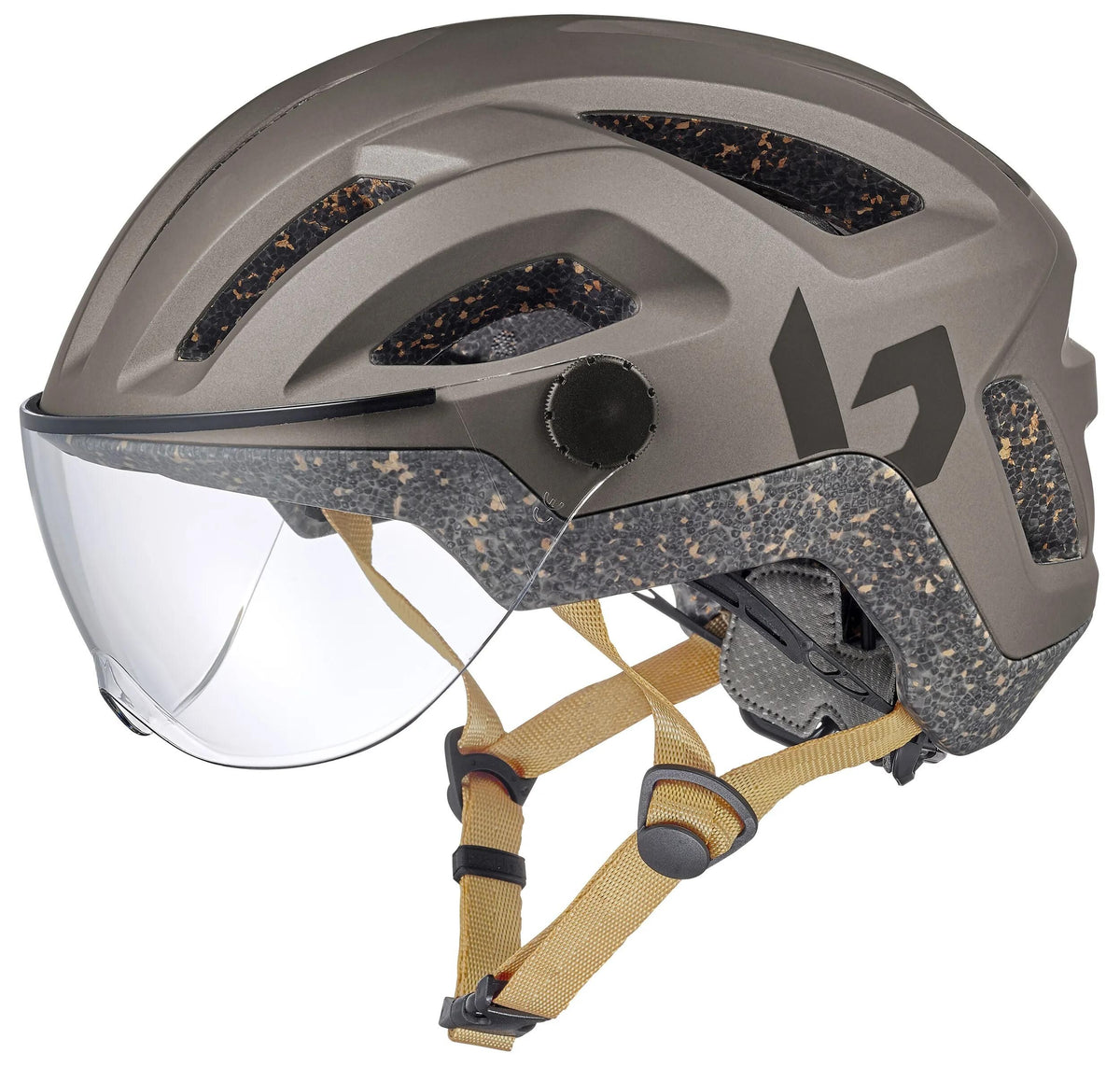 Kask Bollé Eco React z wizjerem Kask Eco React z wizjerem w rozmiarze L, ciemny brąz