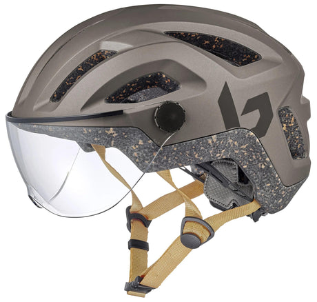 Kask Bollé Eco React z wizjerem Kask Eco React z wizjerem w rozmiarze L, ciemny brąz
