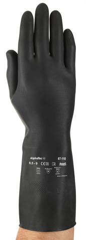 Rękawice firmy Ansell Alphatec 87 118 z naturalnego kauczuku, rozmiar m 7