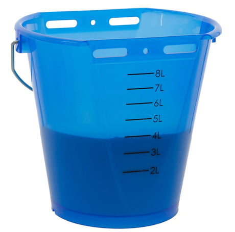 Produkty Wiadro na cielę plastikowe spłaszczone, gołe, niebieskie, przezroczyste