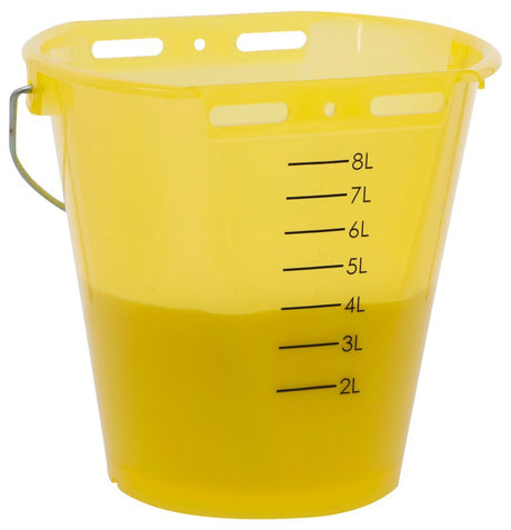 Produkty Wiadro na cielę plastikowe spłaszczone gołe żółte przezroczyste