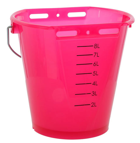 Produkty Wiadro na cielę plastikowe spłaszczone, gołe, różowe, przezroczyste