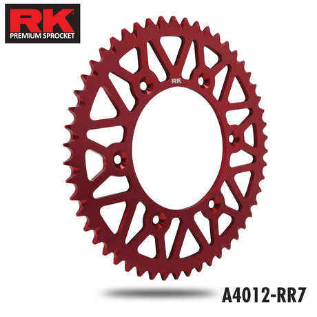 Koło łańcuchowe Rk 520 50z aluminium anodowane na czerwono. własny kl
