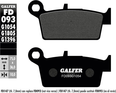 Klocki hamulcowe Galfer fd093 Klocki hamulcowe fd093 g1054 organiczne