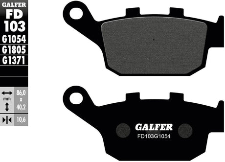 Klocki hamulcowe Galfer bremsbelag fd103 fd103 g1054 organiczne