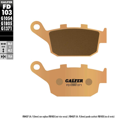 Galfer bremsbelag fd103 klocek hamulcowy fd103 g1371 spiekany metal