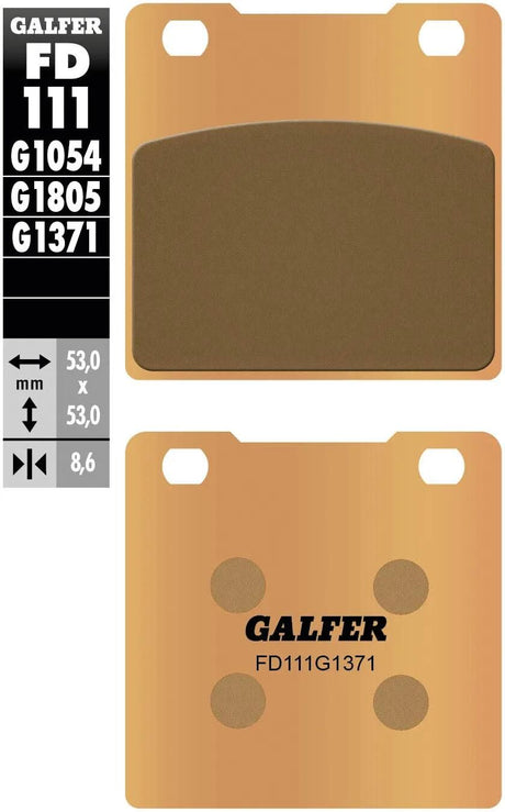 Klocki hamulcowe Galfer fd111 Klocki hamulcowe fd111 g1371 ze spiekanego metalu