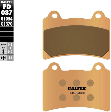 Klocki hamulcowe Galfer fd087 Klocki hamulcowe fd087 g1370 ze spiekanego metalu