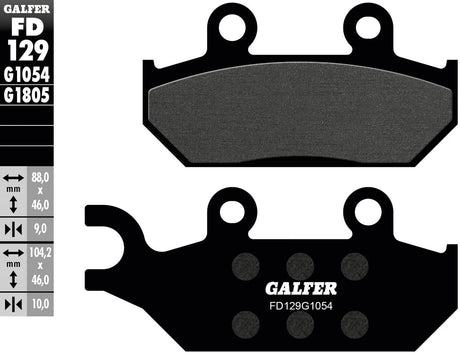 Klocki hamulcowe Galfer fd129 Klocki hamulcowe fd129 g1054 organiczne