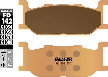 Klocki hamulcowe Galfer fd142 Klocki hamulcowe fd142 g1370 ze spiekanego metalu