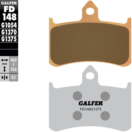 Klocki hamulcowe Galfer fd148 Klocki hamulcowe fd148 g1375 ze spiekanego metalu