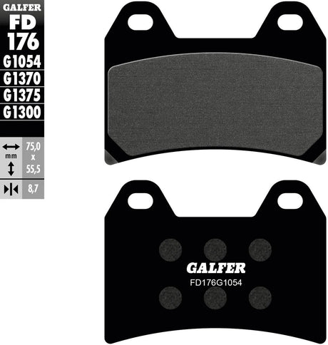 Klocki hamulcowe Galfer FD176 Organowe klocki hamulcowe. fd176 g1054