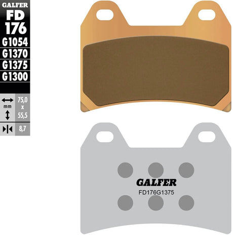 Klocki hamulcowe Galfer fd176 spiekany klocek hamulcowy fd176 g1375