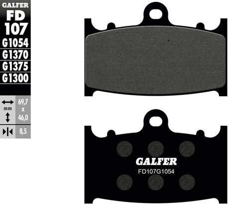 Klocki hamulcowe Galfer fd107 Klocki hamulcowe fd107 g1054 organiczne