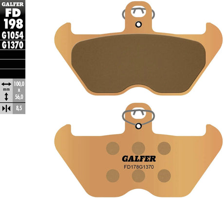 Klocki hamulcowe Galfer fd198 Klocki hamulcowe fd198 g1370 ze spiekanego metalu