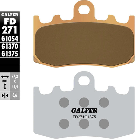 Klocki hamulcowe Galfer fd271 klocek hamulcowy fd271 g1375 sint.metal str. sp.