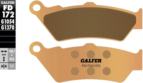 Klocki hamulcowe Galfer fd172 Klocki hamulcowe fd172 g1370 ze spiekanego metalu