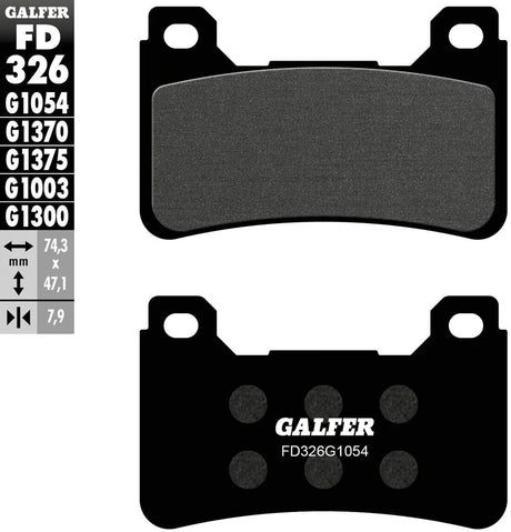 Klocki hamulcowe Galfer FD326 Organowe klocki hamulcowe. fd326 g1054