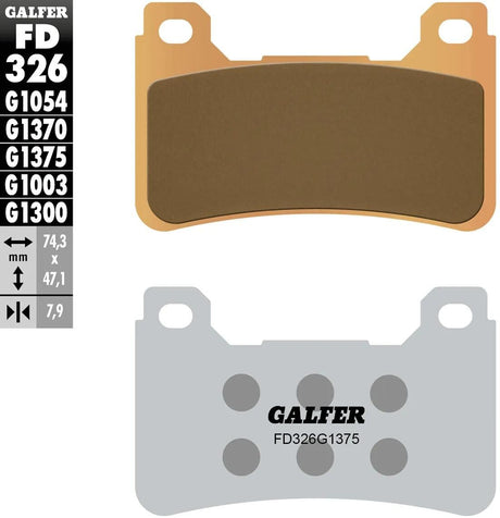 Klocki hamulcowe Galfer fd326 spiekany klocek hamulcowy fd326 g1375
