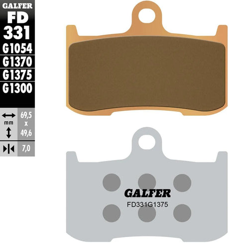 Klocki hamulcowe Galfer fd331 klocek hamulcowy fd331 g1375 sint.metal str. sp.