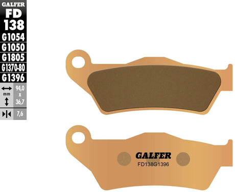 Klocki hamulcowe Galfer fd138 Klocki hamulcowe fd138 g1396 ze spiekanego metalu