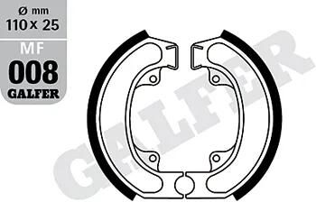 Segmenty hamulcowe Galfer mf008 Szczęka hamulcowa mf008 g2165 organiczne