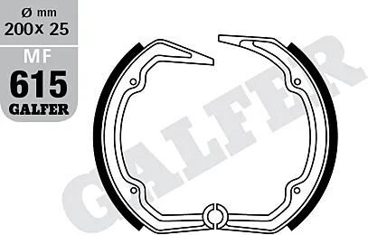 Segmenty hamulcowe Galfer mf615 szczęki hamulcowe mf615 g2165 organiczne