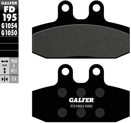 Klocki hamulcowe Galfer fd195 Klocki hamulcowe fd195 g1050 do skutera organicznego