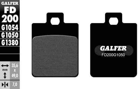 Klocki hamulcowe Galfer fd200 Klocki hamulcowe fd200 g1050 organiczne do skutera