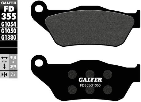 Klocki hamulcowe Galfer fd355 Klocki hamulcowe fd355 g1050 do skutera organicznego