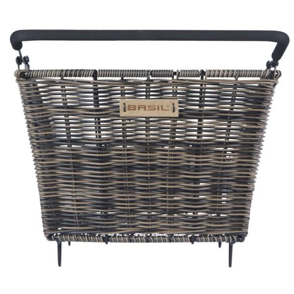 Basil Kosz rowerowy cento rattan look multi system 41 x 25 x 12 cm - brązowy