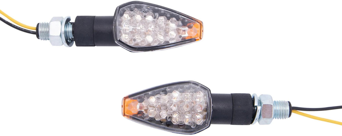 Spec-x Końcówki kierunkowskazów LED Kierunkowskazy LED, czarne, z krótkim rękawem, para