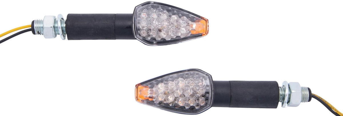 Końcówki kierunkowskazów Spec-x LED Kierunkowskazy LED ti czarne, długi rękaw, para