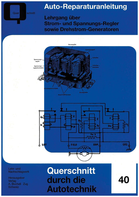 Bucheli-verlag książka fachbuch regulator prądu i napięcia, generatory drehstrom książka regulator napięcia prądu generatory trójfazowe