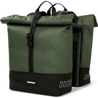 Torba Urbanproof podwójna zwijana recyklingowa 38l zielona