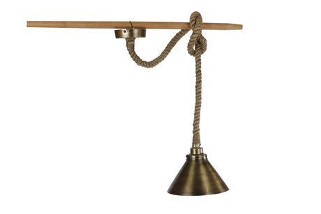 Lampa wisząca Cosydecor okrągła gruba linka cynk metal 25x25x15cm