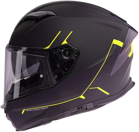 Kask integralny Spec-x sx-82.03 r2 stinger kask sx-82.03 r2 bw matowy neonowożółty m pin